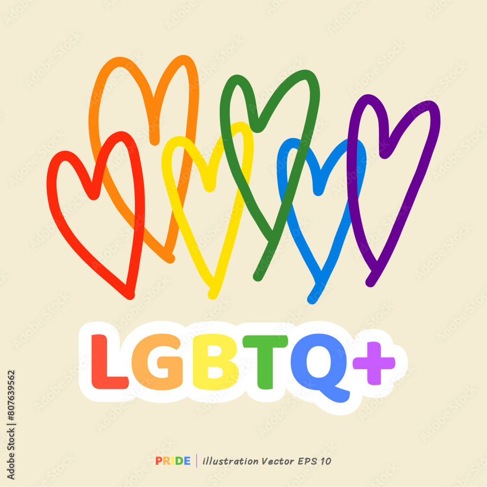 Heart with lgbtq+ stickers, LGBT flat style symbols with pride flags, gender signs, rainbow,LGBTQ pride community Symbols, Vector set of LGBTQ, Vector illustration EPS 10 Heart with lgbtq+ stickers, LGBT flat style symbols with pride flags, gender signs, rainbow,LGBTQ pride community Symbols, Vector set of LGBTQ, Vector illustration EPS 10