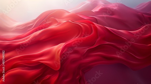 The background of this wallpaper is an abstract red wavy modern
