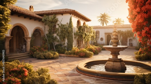 Roomy Hacienda in Spanish Style with Terracotta Roofing