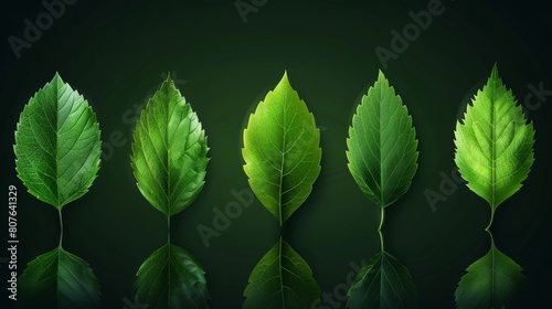 Eco logos, leaves, natural logos, bio energy organic shop logo, icon isolated. Green logo, healthy lifestyle. photo
