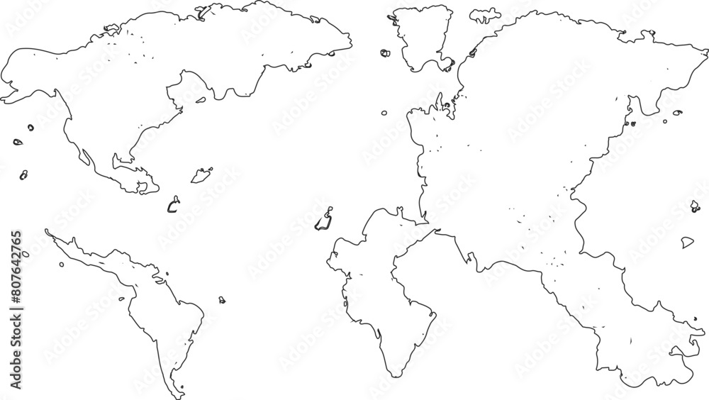 world map outline vector design 2.