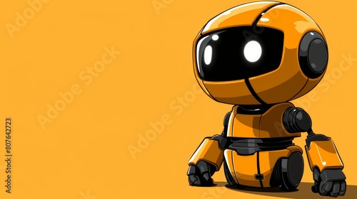 Computer technology with artificial intelligence pictogram. Graphic of robot, artificial intelligence modern logo. Technology icon.