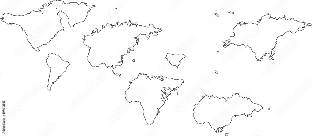 world map outline vector design 12.