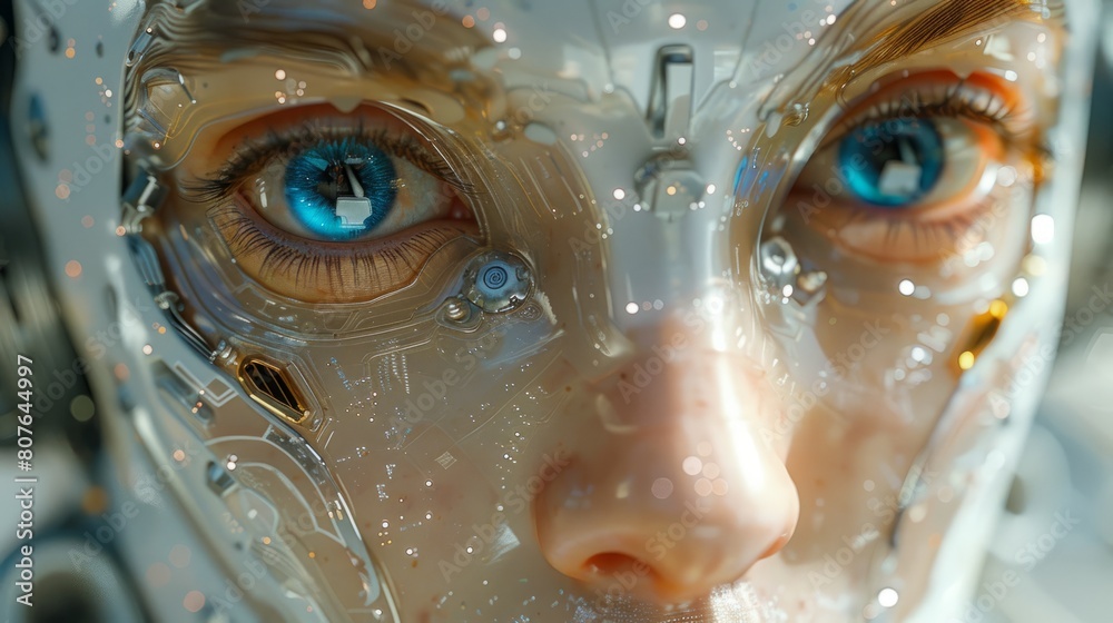 Fototapeta premium CS, Concept of Artificial Intelligence, 3D rendering, Conceptual image.