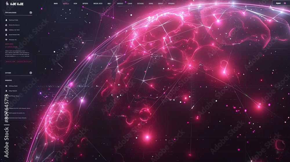 Fototapeta premium AI banner. Template for deep learning concept website. Modern stock image.