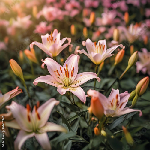 pink and yellow flowers