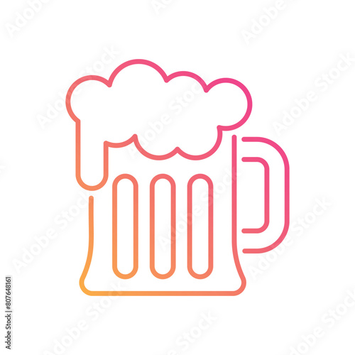 Beer mug vector icon