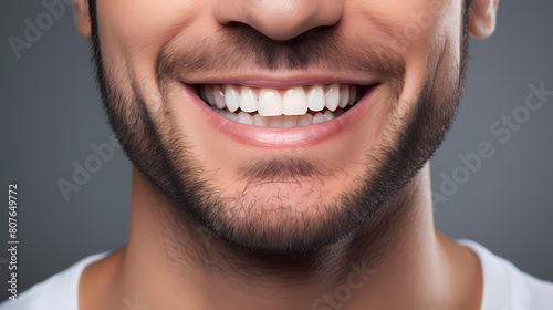 Close-up of smiling male with perfect teeth