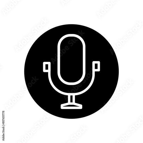 Microphone icon vector. mic illustration sign. Karaoke symbol. Audio logo.