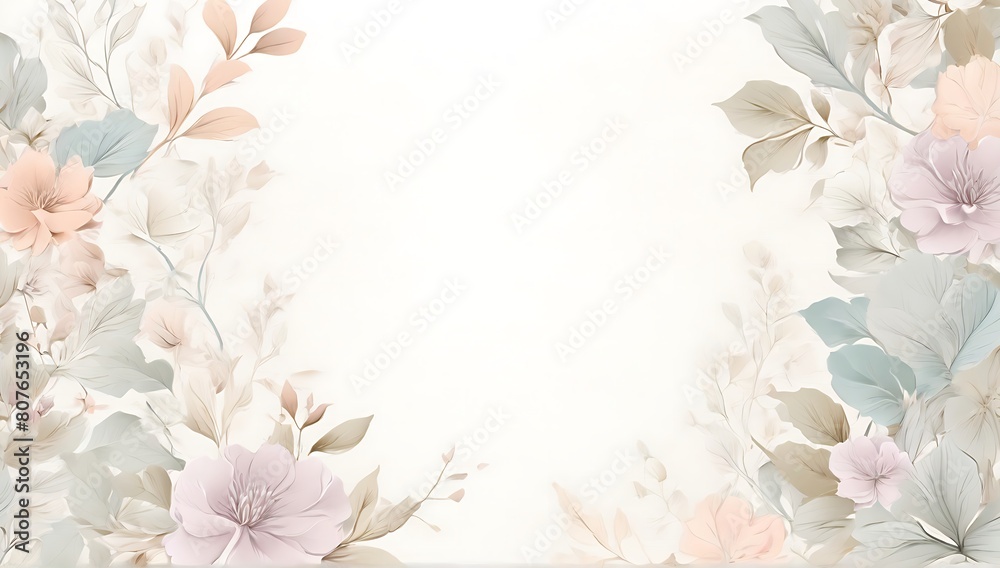 Plant abstract background, elegant, luxurious, copy space, made with AI generative