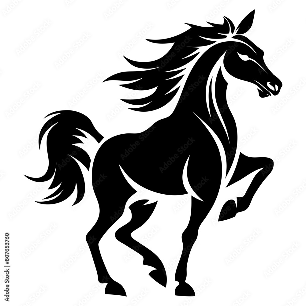 horse silhouette vector isolated on white horse silhouette vector isolated on white