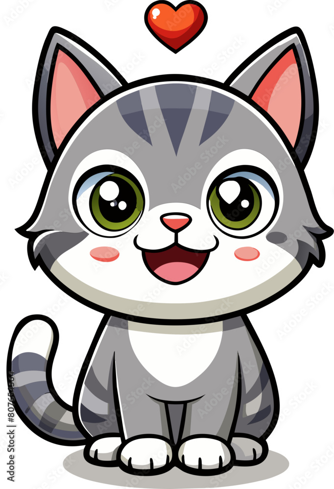 cute cartoon cat illustration
