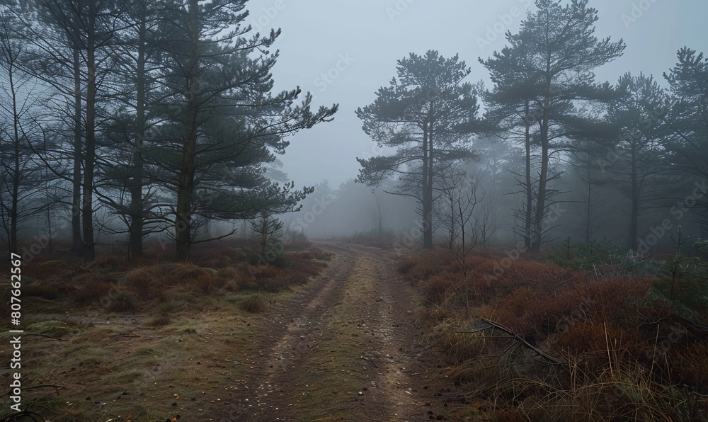 fog in the woods