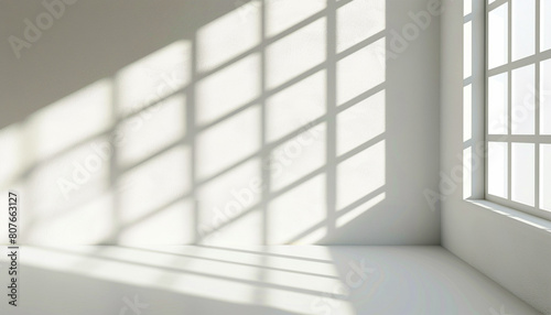 Soft light filtering through the window  creating captivating shadows -ai generative