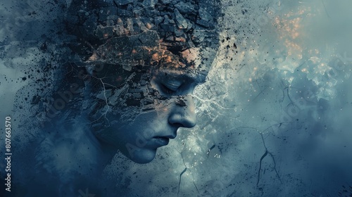 Person torn between conflicting emotions