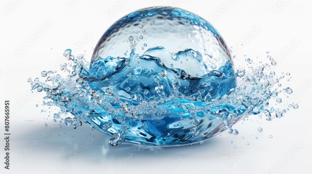 3D illustration of a water 3D illustration of a water