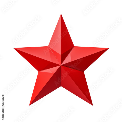 The image is a red five-pointed star. It is a symbol of communism and socialism. The star is often used to represent the Soviet Union, China, and other communist countries. photo