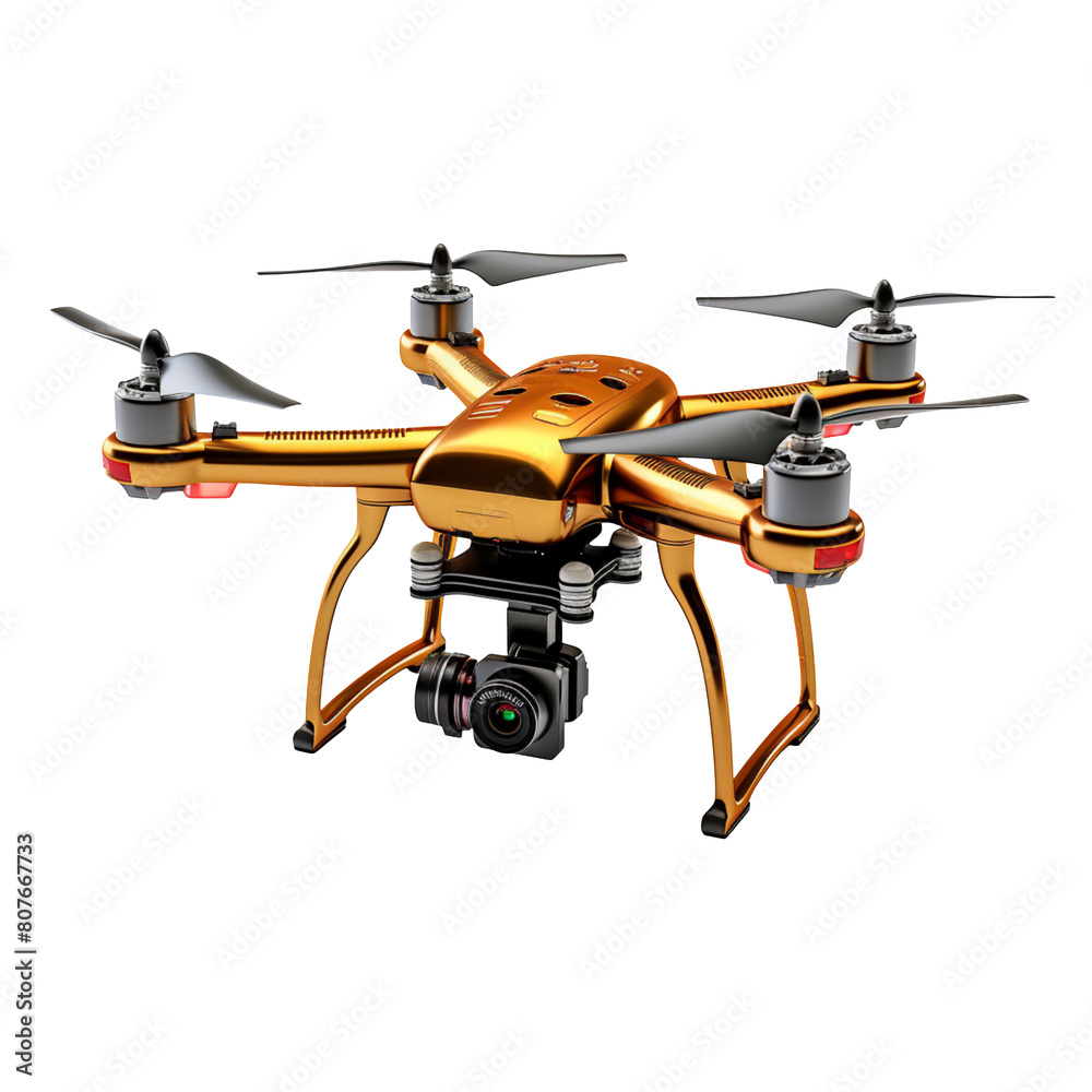 Flying drone isolated on transparent background Flying drone isolated on transparent background