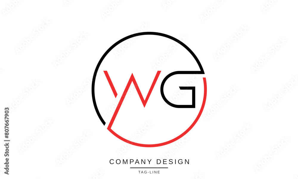WG, GW Abstract Letters Logo Monogram Design Font Icon Vector Initials WG, GW Abstract Letters Logo Monogram Design Font Icon Vector Initials
