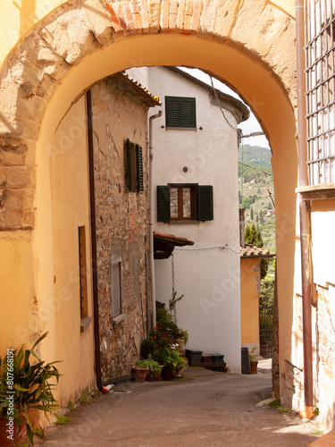 Italia, Toscana, provincia di Pistoia. Il paese di Tizzana.