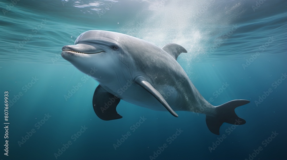 dolphin swimming in the water dolphin swimming in the water