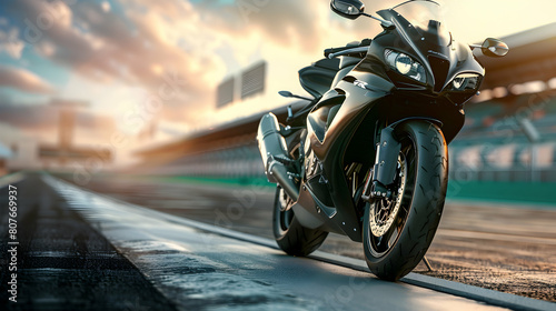 A sportbike designed for maximum speed and agility on the track photo