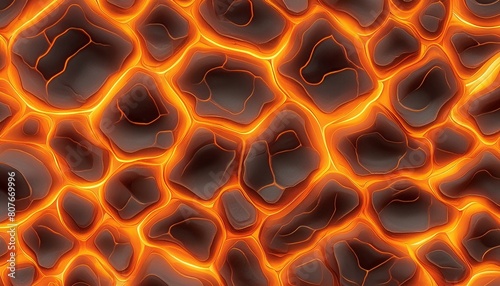 Infernal Glow: Halloween's Molten Lava Texture"