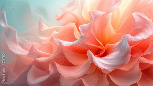 Dreamy Dahlia Unfurling  Dahlia s slow bloom in macro  soft pastel tones.