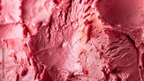 homemade strawberry ice cream texture : Generative AI