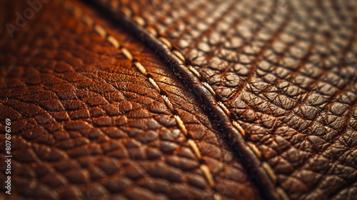 Detailed closeup of handstitched leather accessory, highlighting the precision and care in craftsmanship 8K , high-resolution, ultra HD,up32K HD photo