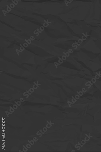 Black clean crumpled paper