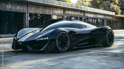 high-performance supercar inspired by futuristic sci-fi aesthetics