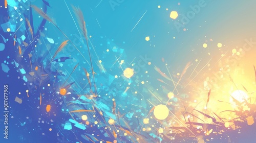 Celestial Festivities: Abstract Sky Party Background Collection