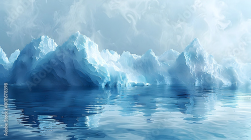 Captivating Glacial Landscape:A Haunting Reminder of Climate Change © lertsakwiman