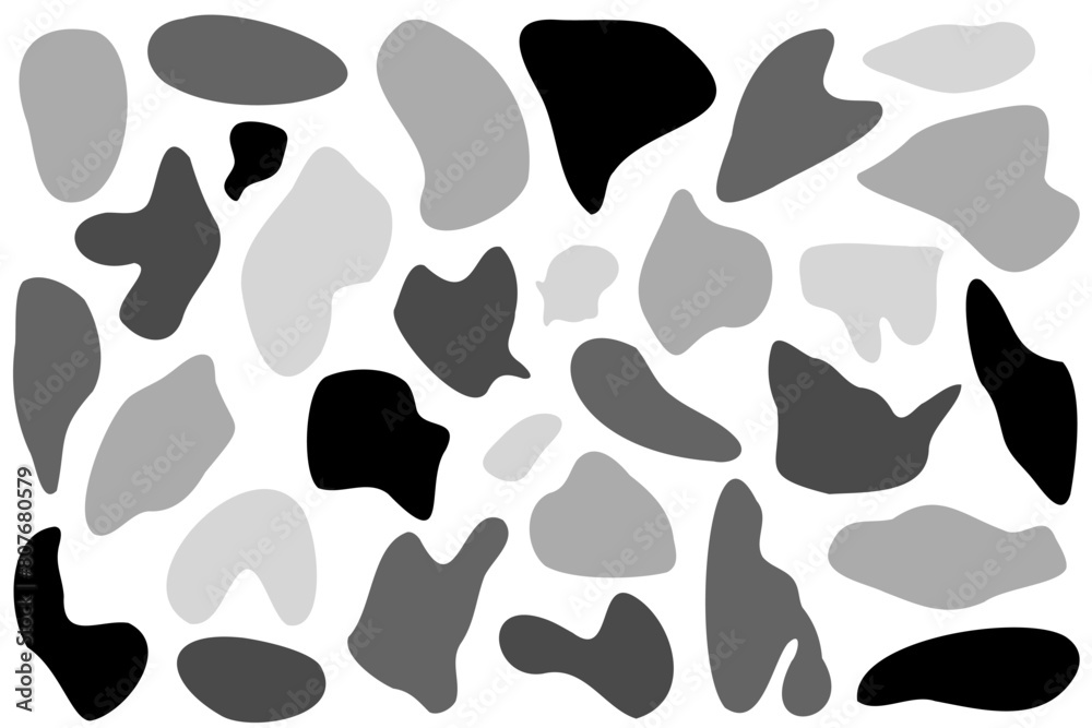カラフルな流体のイラストセット カラフルな流体のイラストセット