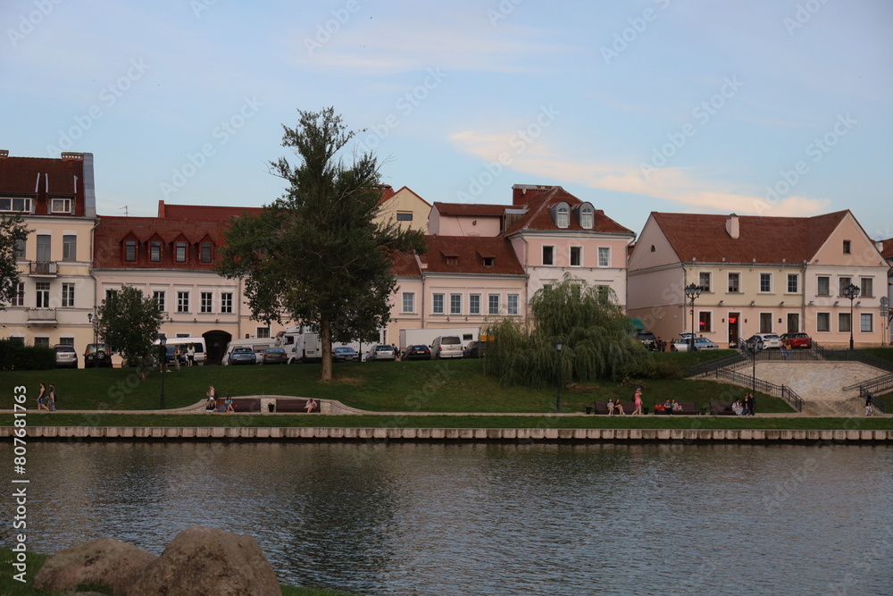 Obraz premium Minsk, Belarus - August 01, 2023: View The street