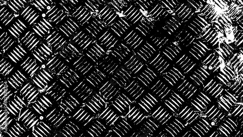 1-18. Rough diamond plate bottom pattern and texture in silver metal black and white.