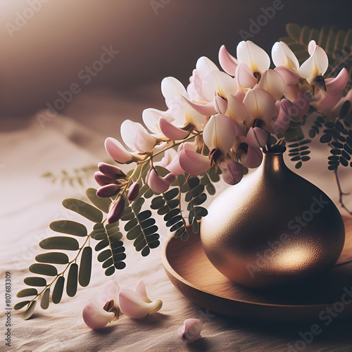 Wallpaper Mural acacia flower.Generative AI Torontodigital.ca