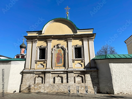 Moscow, Russia, March, 03, 2024. Moscow, Petrovka Street, building 28, building 4. Church of the Tolgskaya Icon of the Mother of God, built in 1744 photo