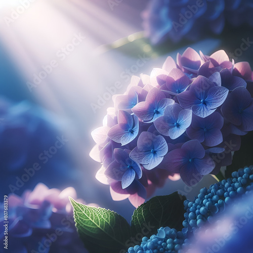 Wallpaper Mural hydrangea flower.Generative AI Torontodigital.ca