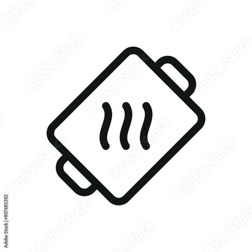 Baking sheet isolated icon, cookie sheet vector symbol with editable stroke