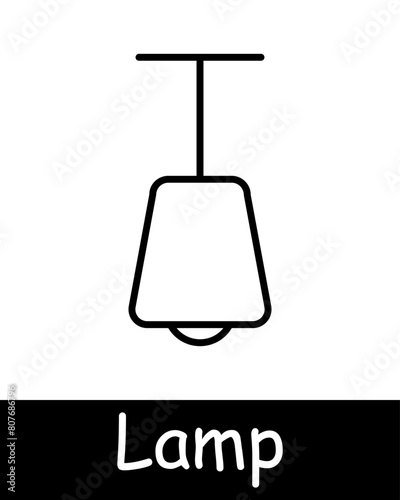 Icon set lamps. Lamps, fixtures, lighting, light, chandelier, lantern, light bulb, illumination, concept, variety, tube, illuminator, glow, luster. Choice concept.
