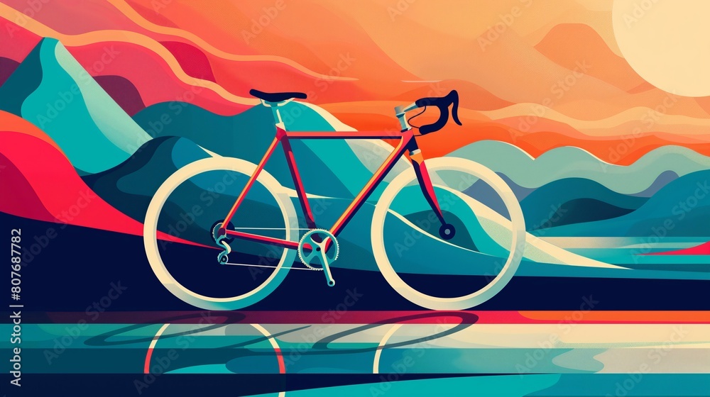 Fototapeta premium Bicycle poster 
