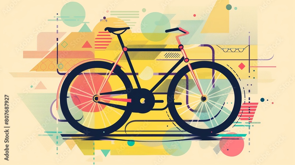 Fototapeta premium Bicycle poster