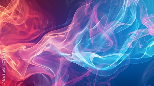 With transparent smoke, this banner template is abstract.