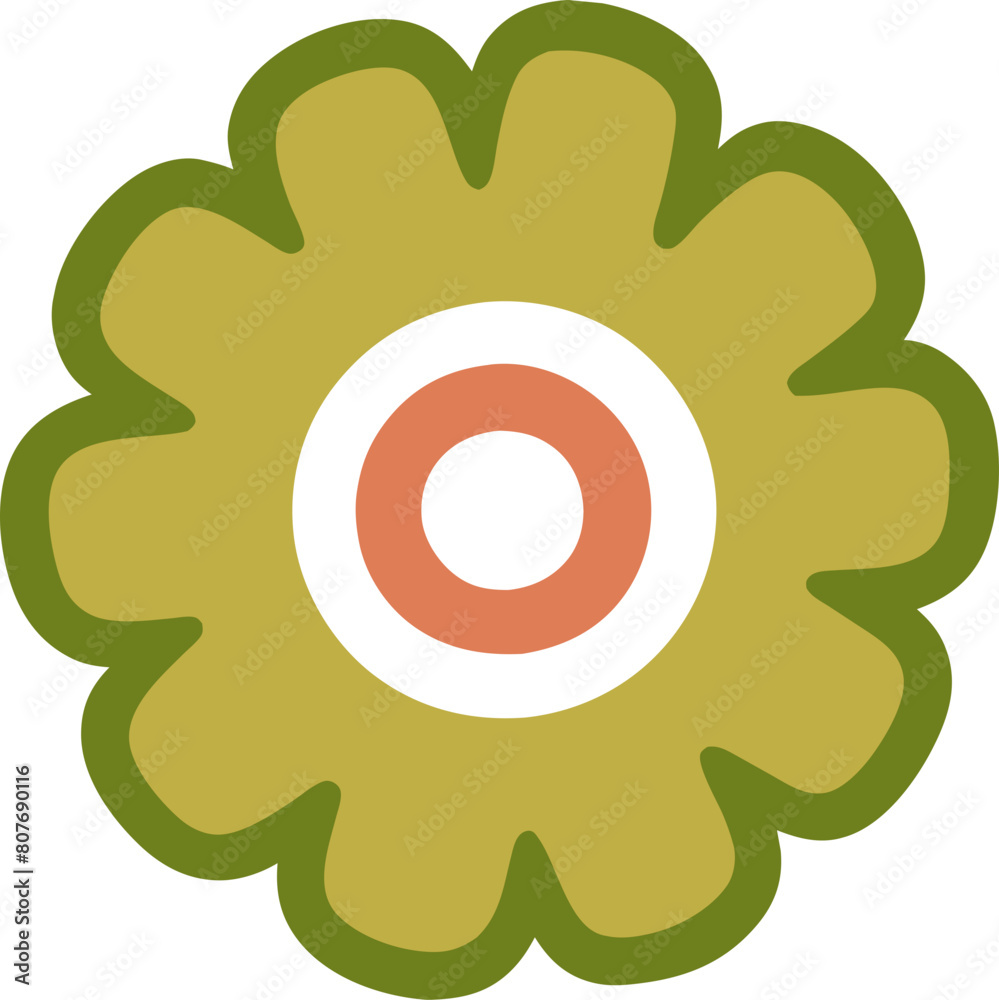 Boho leaf element with shape. Aesthetic illustration of a leaflet. Vector boho style illustration