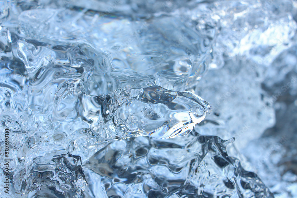 Ice lump and frozen particles and pattern Ice lump and frozen particles and pattern
