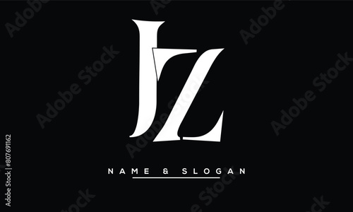 Obraz na płótnie ZJ, JZ , Z, J Abstract Letters Logo Monogram w salonie