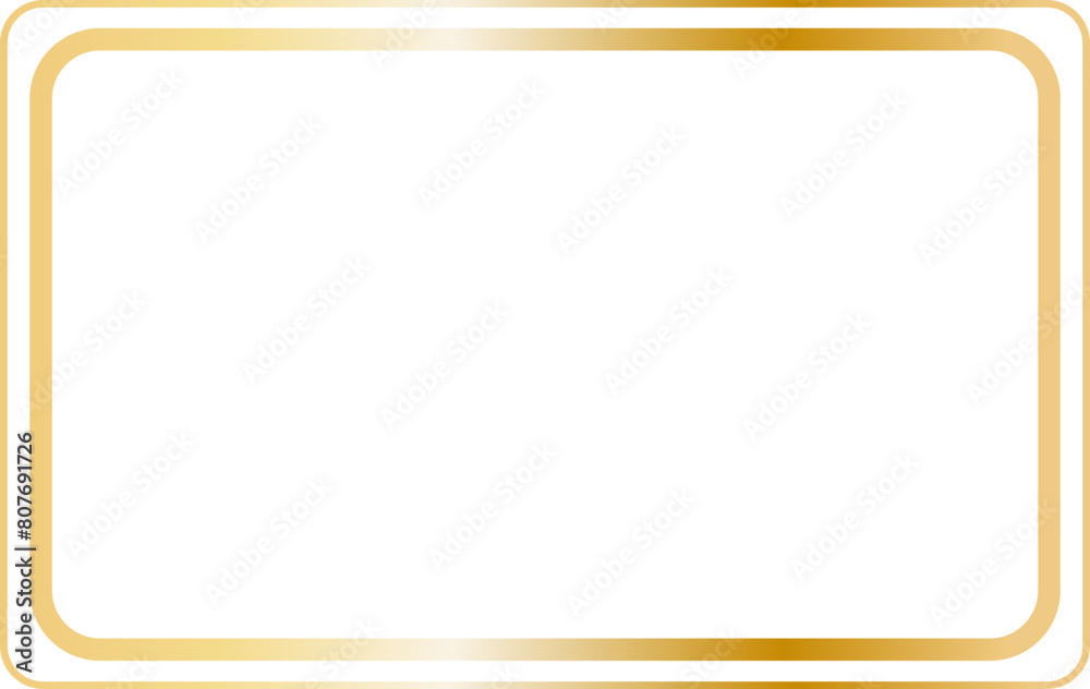 Golden rounded rectangular border, rounded corners, rectangle, border, border, golden,