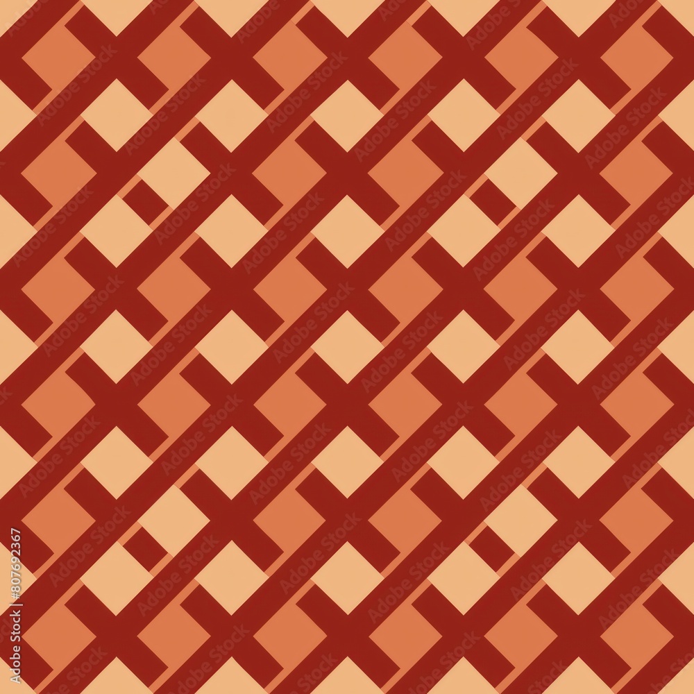 Seamless pattern of intersecting lines forming a lattice or trellis pattern, adding a touch of elegance and sophistication to your wrapping paper, Generative AI